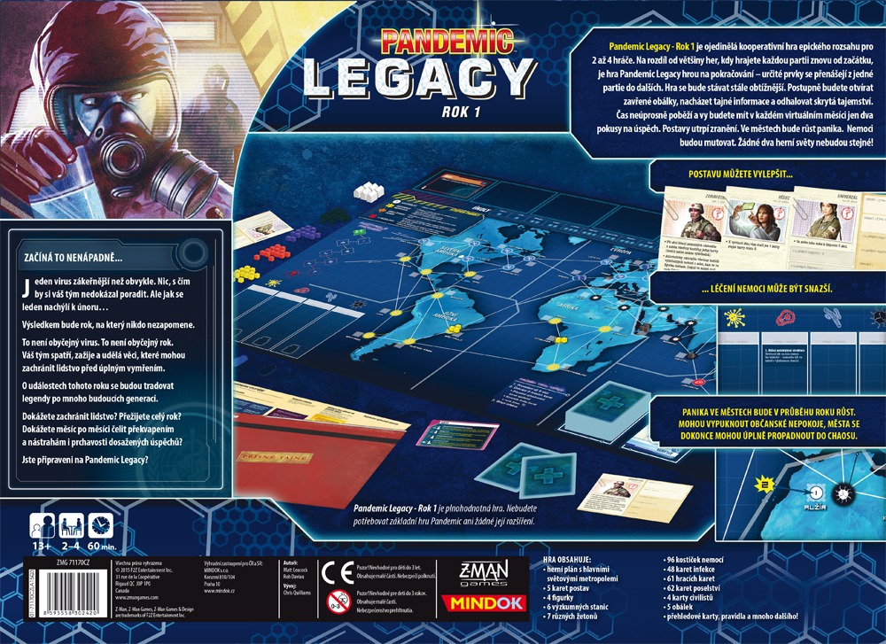 Pandemic: Legacy - Rok 1 (modrá krabice) - Obrázek 2