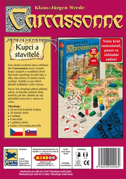 Carcassonne rozšíření 2: Kupci a stavitelé (2017) - Obrázek 2