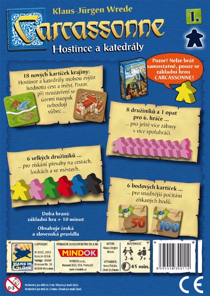 Carcassonne rozšíření 1: Hostince a katedrály 2017 - Obrázek 3