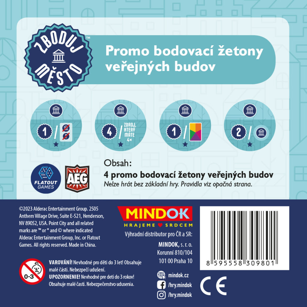 Zboduj město: Promo bodovací žetony veřejných budov - rozšíření