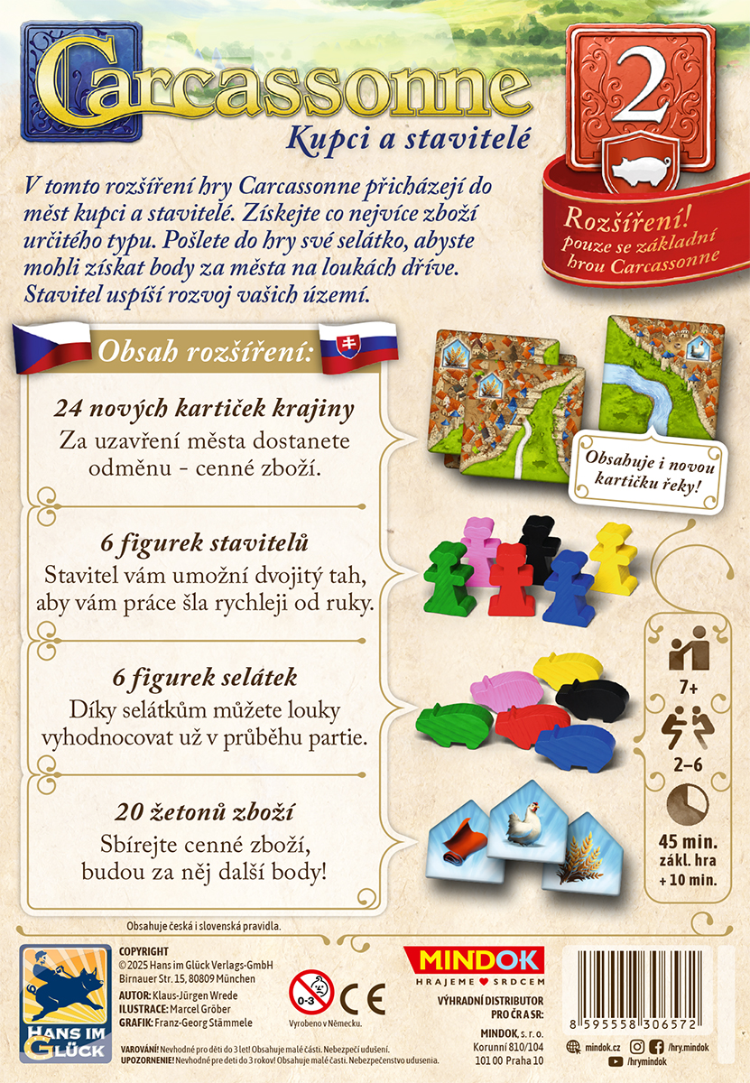 Carcassonne rozšíření 2: Kupci a stavitelé - Obrázek 2