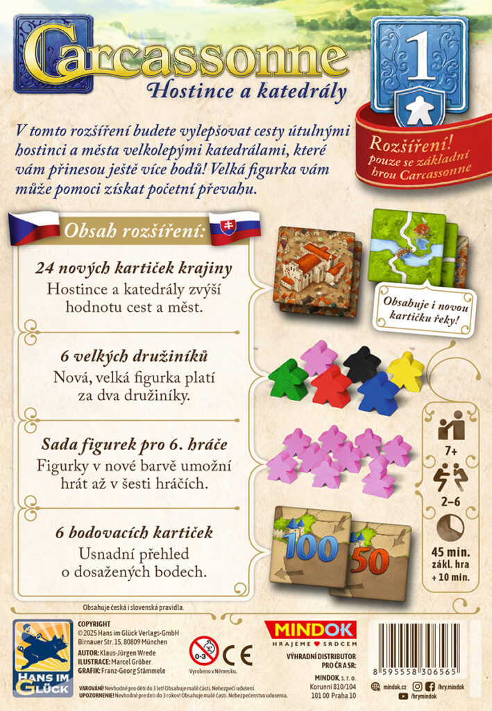 Carcassonne rozšíření 1: Hostince a katedrály