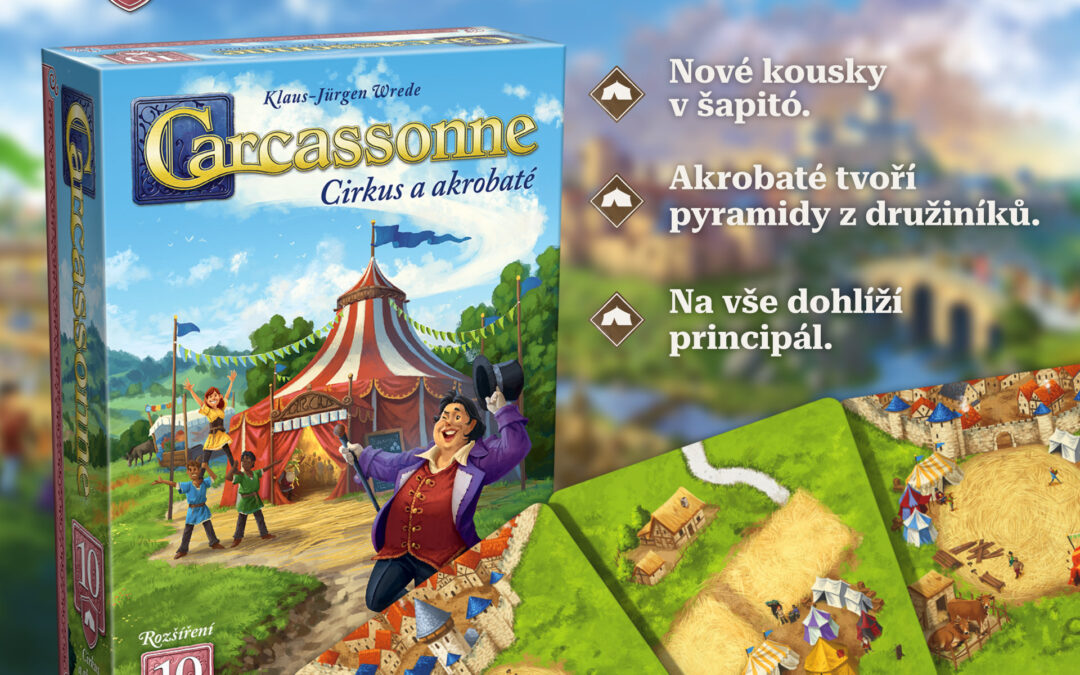 Představujeme: Nové 10. rozšíření Carcassonne: Cirkus a akrobaté