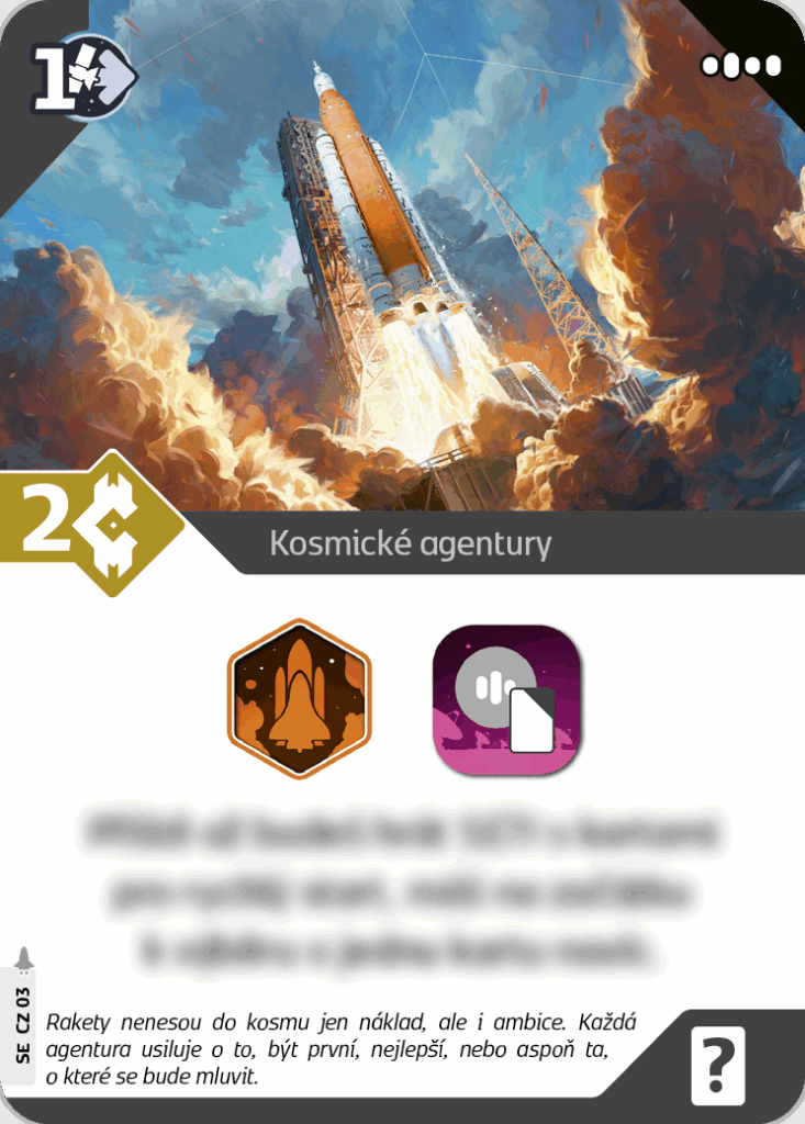 SETI: Kosmické agentury promo karta Kosmické agentury