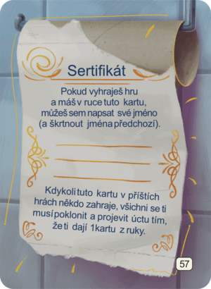 U mě dobrý – promo karta Sertifikát