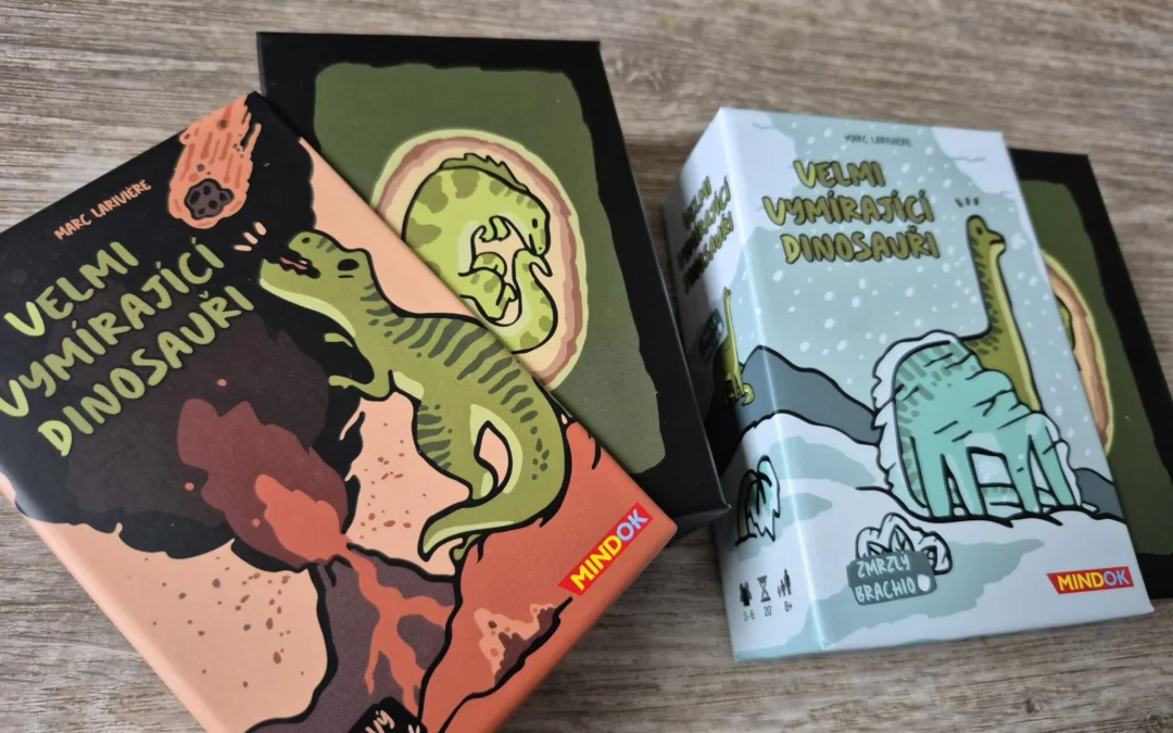 Levné deskovky: recenze hry Velmi vymírající dinosauři – přežijete meteorit, nebo skončíte jako exponát v muzeu?