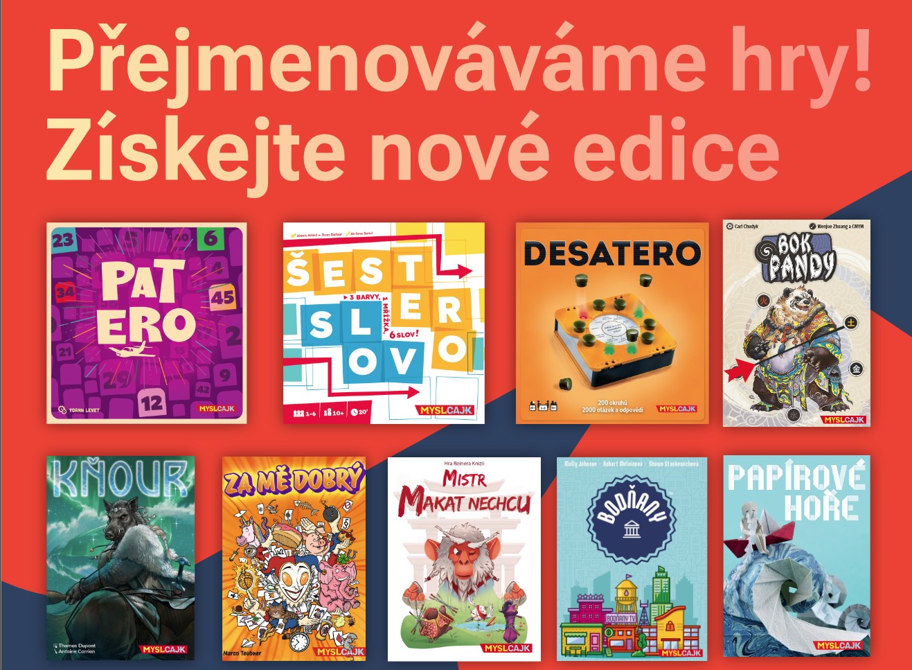 Přejmenováváme hry! Objednejte si svou přelepku!