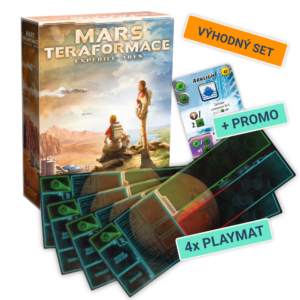 SET Mars: Teraformace – Expedice Ares + 2x neoprénová podložka 2 ks + 17 promo karet